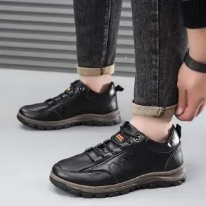 베이직 남성 2컬러 레더 워커 캐주얼 스니커즈 ZG-MT05