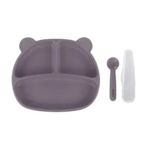 베베락 유아 자기주도 이유식기 흡착 식판 레드빈 BNA