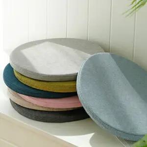 원형방석 의자 식탁의자 시트 면마 메모리폼 라운드 키높이 바닥 매트 벤치