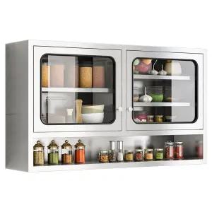 벽걸이 주방 정리 식당 스테인리스 카페장 찬장 부엌 수납 보관 식기