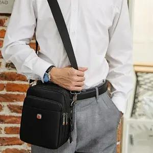 (색상 블랙)크로스백 멀티 생활방수 맨스백 넉넉한 내마모 가방 경량 남성 수납 통기성 크로스