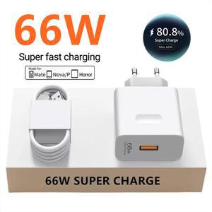 6A 66W 초고속 충전기 화웨이 메이트 40 50 60 P50 P60 노바 9 10 명예 90 100 매직 5 라이트 6 프로 타입 C 빠른 충전 케이블
