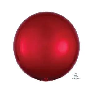 (PW) 오브은박풍선(레드) 생일 라운드 백일재질 홈파티 헬륨 장식 원형 파티용 용품 아이템