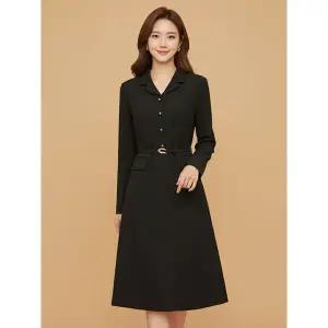 [꼼빠니아]카라 버튼 벨트 원피스 CW23OP0201523A_P406093365