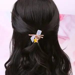 별이 빛나는 하늘 고무줄 머리끈 헤어밴드 머리고무줄 헤어슈슈 곱창밴드 똥머리밴드