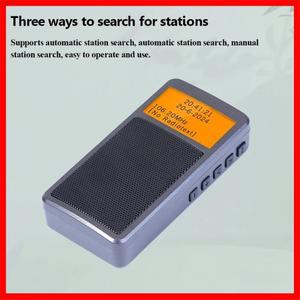 미니 휴대용 블루투스 라디오 포켓 DSP FM 스테레오 알람 시계 백라이트 화면 Rechargea와 무선 스피커