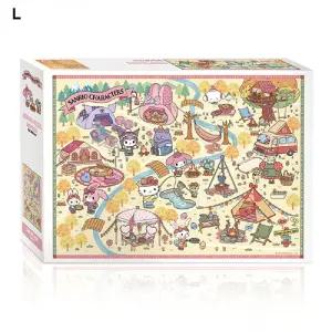 토이앤퍼즐 500P 산리오 가을캠핑 조각 그림 직소 맞추기 피스 취미 인테리어 캐릭터 장난감 집콕 키즈