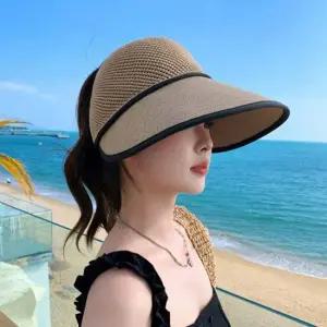 30대 40대 여자 여름 외출 휴가 패션 와이드 선캡 여자모자