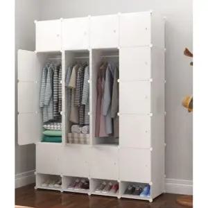 심플리 화이트 선반 옷장 조립식 의류 옷수납함 진열장 의류수납장 의류수납함