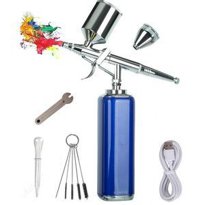 케이크 고압 있는 무선 장식, 페인팅, 압축기 에어브러시 아트, 메이크업, 미니 포함된 키트 0.3mm 휴대용 모델 건이 타투를 네일 위한 노즐이 바버,