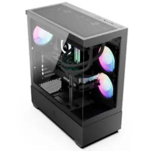 앱코 PC 케이스 컴퓨터 보호 강화유리 미들 타워 블랙 BNA