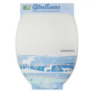 겨울늑대 소프트 변기커버 O형뚜껑 그림 예쁜 부속 일반 플라스틱