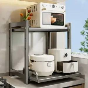 슬라이딩 주방선반 조리대 수납 렌지대 에어프라이어 밥통 밥솥장 오븐장