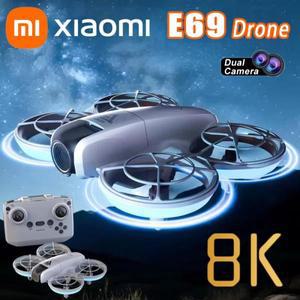 샤오미 E69 드론 HD 듀얼 8K 카메라 광학 흐름 항공기 화면 제어 무선 브러시리스 사진 촬영 원격