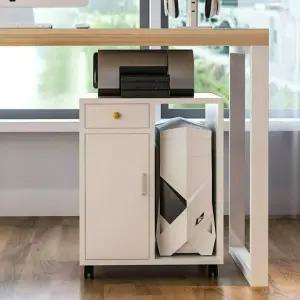 이동식 프린터 본체 2단 서랍장 받침 컴퓨터 받침대 복합기 수납장