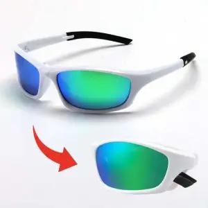 휴대용 접이식 스포츠 편광 미러 고글 선글라스 그린 편광선글라스