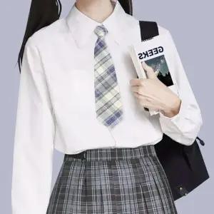 여자교복 교복 자동 넥타이 아이보리 체크