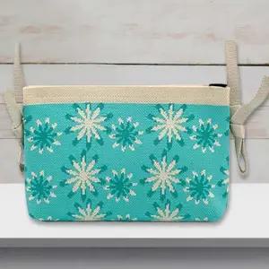 미니 니트 크로스 백 파우치 가방 블루 불꽃놀이 휴대폰가방