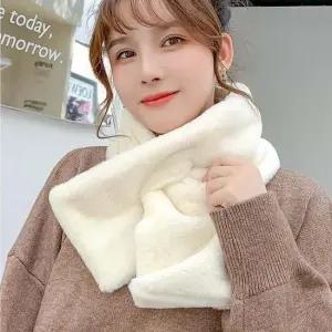 겨울넥워머 5색 1개 털머플러 넥워머 쁘띠목도리 미니머플러 겨울