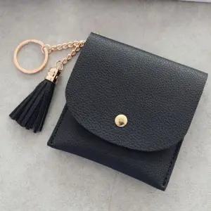 카드지갑 스타일리시 태슬 장식 미니 체인 키링 지갑