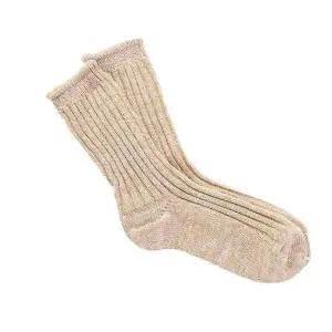 패션 여성용 장목양말 브라운 1켤레 두꺼운 양복 심플 깔끔