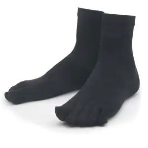 여성양말 국내산 여성용 발가락 장목양말 검정색 5켤레
