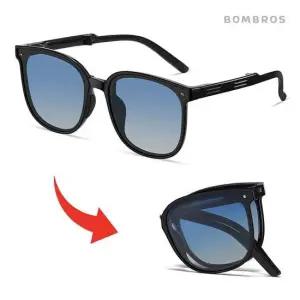 여자선글라스 여성 휴대용 접이식 오버사이즈 편광 선글라스 블루