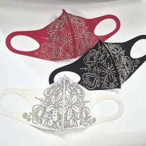 화려한 큐빅 플라워 자수 마스크 여성 패션소품 여성