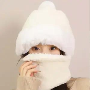 4색 1개 바라클라바 방한마스크 후드모자 털목도리 귀 넥워머