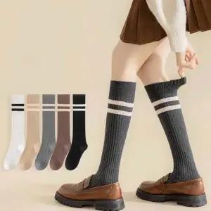 어린이양말 투라인 포인트 내추럴 학생 골지 패션 삭스 반양말