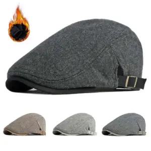 무지 기모안감 베이직핏 베레모 1P 데일리 신사 모자 남자헌팅캡