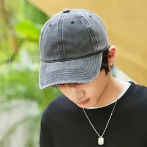 빈티지 워싱 디테일 남녀공용 무지 스트릿 볼캡 볼캡모자