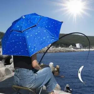 농사용모자 대형 블루 우산모자 머리