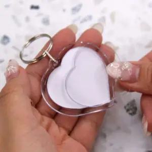 투명 포카 증명사진 키링 하트 증사키링