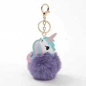 폼폼이키링(퍼플) 유니콘 추천 가방장식 자동차 꾸안-WFI1GYI