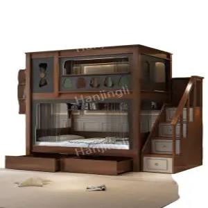 원목 벙커 침대 미끄럼틀 수납형 서랍형 가드레일 초등 학생 이층 하부 프레임 일반형 평상형(1)