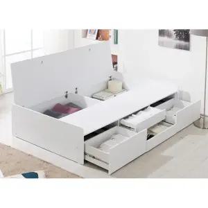 슈퍼싱글 1인 자녀 침대프레임 옷보관 서랍형 아이침대 수납공간 머리없는 높이