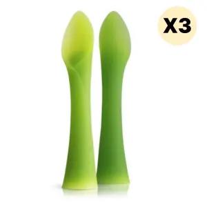 스엔코샵 이유식식기 실리콘 트레이닝 스푼 숟가락 3p BNS