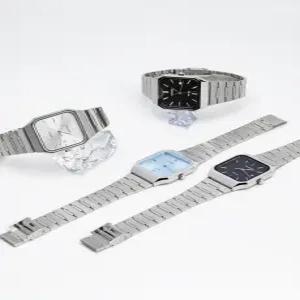 카시오 클래식 사각 스퀘어 메탈 탱크 남자 손목시계