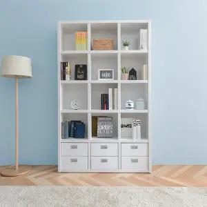 (수도권무료) 보루네오 V컷팅 1200 5단 서랍 견고한책장 U815