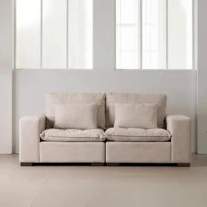 (수도권무료) 부드럽고 포근한 구스 조야패브릭 3.5인소파 (쿠션증정) BJ3231