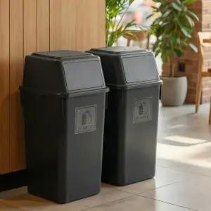 모리 업소용 쓰레기통 분리수거 재활용통 사무실 카페 휴지통 60L 세트 2P