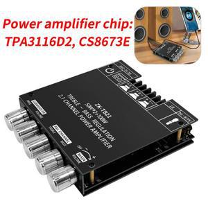 ZK-TB21 2.1 채널 서브우퍼 디지털 파워 앰프 보드 오디오 스테레오 블루투스 5.0 가정용 베이스 AUX 12V 2