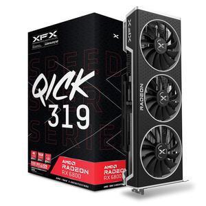 XFX 스피드스터 QICK319 AMD 라데온 RX 6800 블랙 게이밍 그래픽 카드(16GB GDDR6 HDMI 3xDP RX-68XALBD9 포함)