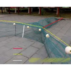 대형 정치망 투망 낚시 그물망 1m 8m 높이 통발 너비 어포기 Y자형
