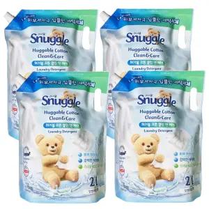 스너글 액체 세탁세제 허거블 코튼 클린 앤 케어 2L X4개