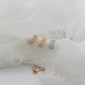 큐빅 스퀘어 이어커프 유니크 귀걸이 악세사리 추천 WFJFMH2