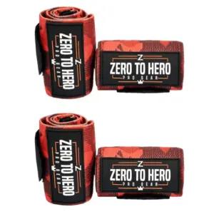 제로투히어로 손목 보호대 리스트랩 헬스 레드카모 X2 BNS