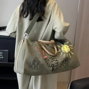 보스턴백 캔버스 빅사이즈 캔버스가방 그래픽스 데일리백