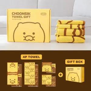 [카카오프렌즈]춘식이 32수 기프트 타월 4P 세트 수건